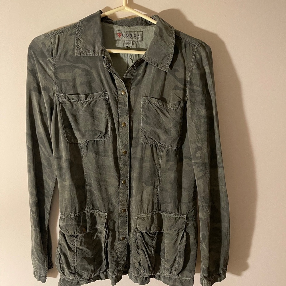 Snap top military green